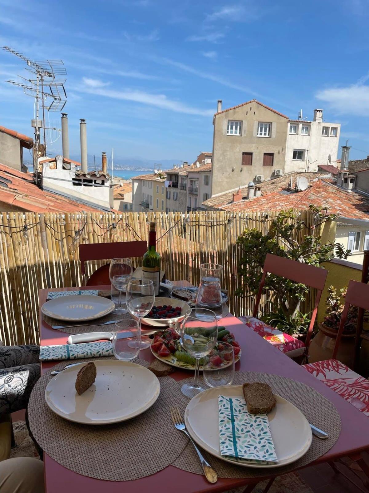 06M - Old Antibes Beautiful Duplex Terrace With Sea View Apartment Luaran gambar