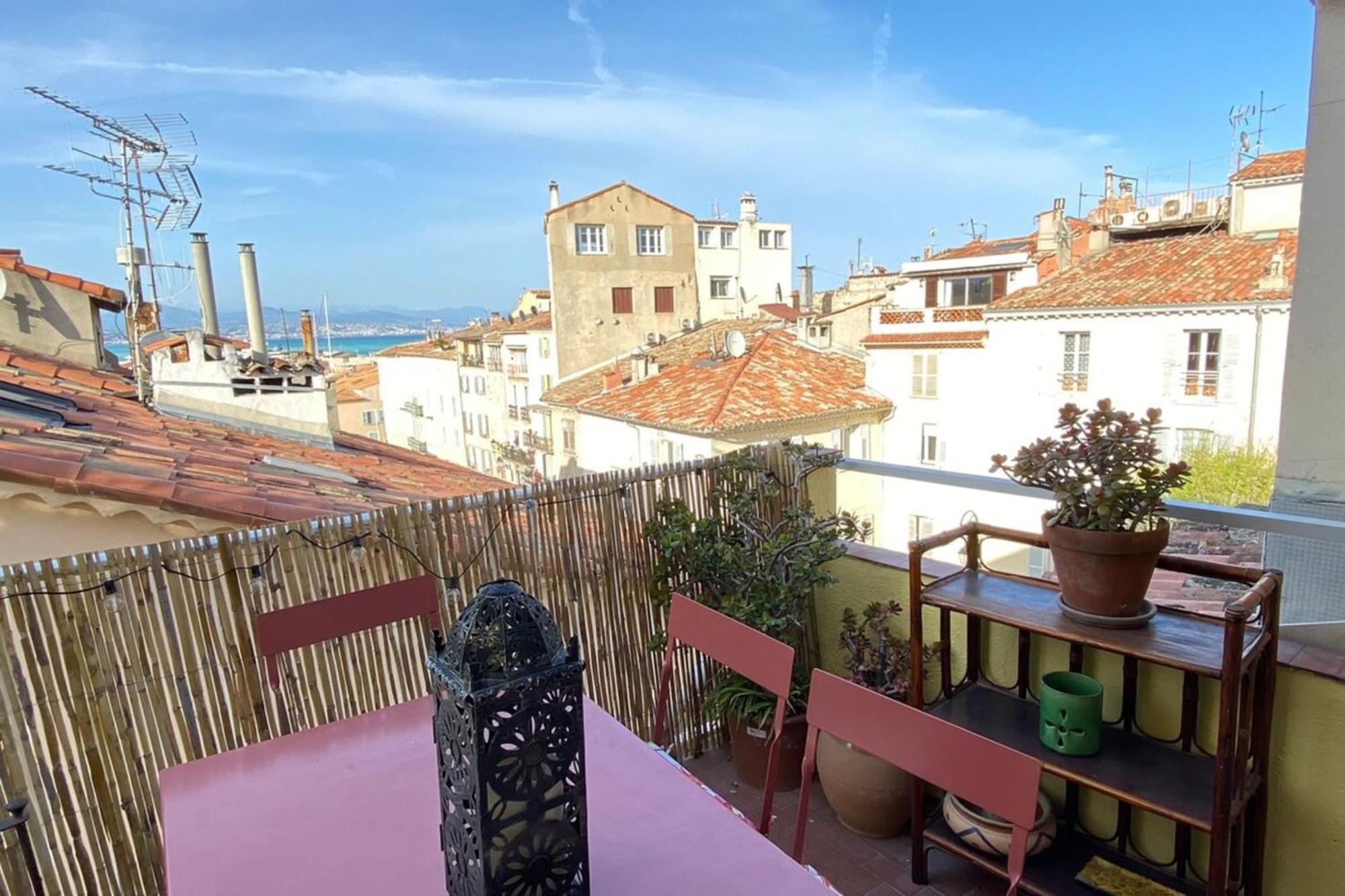 06M - Old Antibes Beautiful Duplex Terrace With Sea View Apartment Luaran gambar