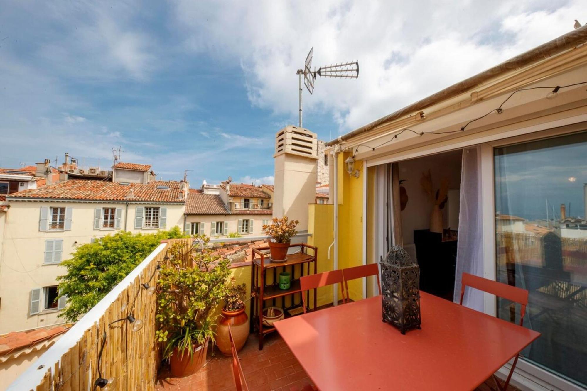 06M - Old Antibes Beautiful Duplex Terrace With Sea View Apartment Luaran gambar
